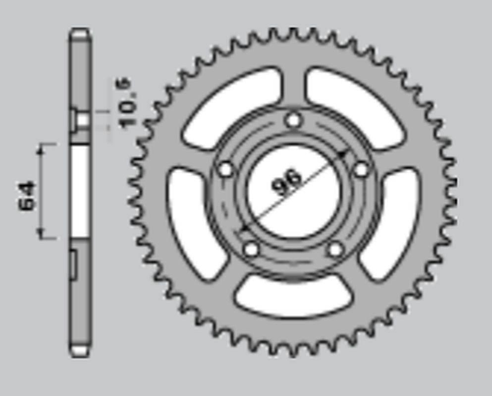 Jr Zębatka Tylna 242 53 Honda Xl125R '82-'87 Pro Link Jtr242.53