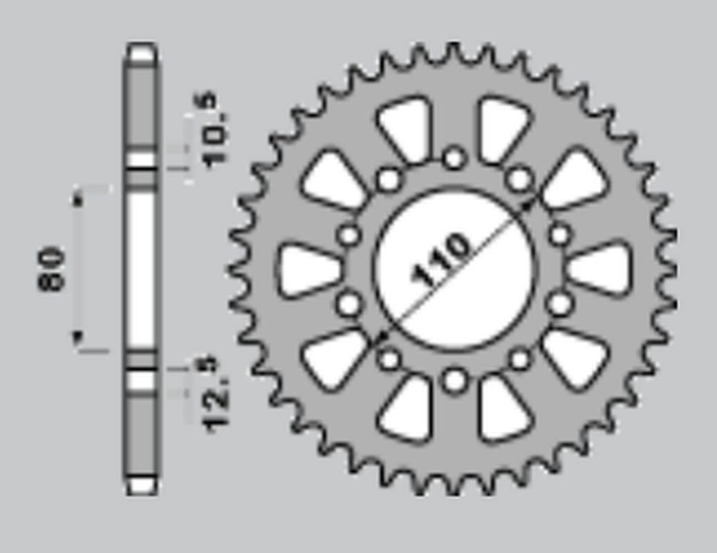 Jr Zębatka Tylna 334 41 Honda Cbr 1000F '96-'00 Sc24 Vf 500F '85-'88 Jtr133