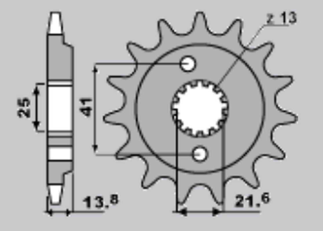 Jr Zębatka Przednia 346 16 Honda Vt 600 C '90-'04 Jtf296.16