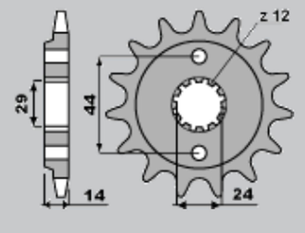 Jr Zębatka Przednia 348 17 Honda Vt 750 C '97-'04 Jtf1372.17