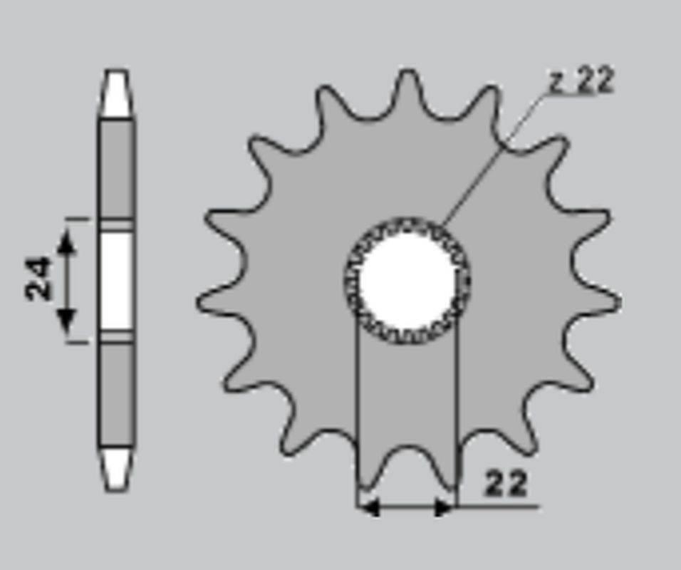 Jr Zębatka Przednia 406 16 Aprilia 125 Jtf394.16