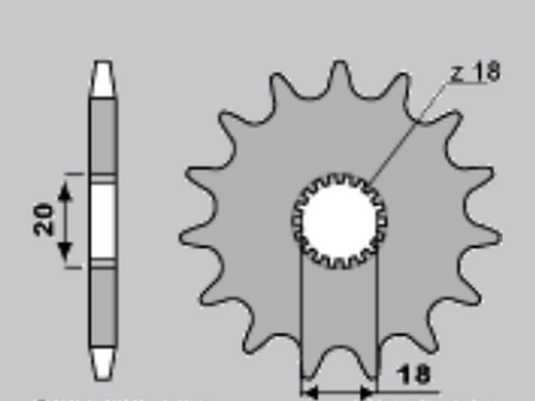 Jr Zębatka Przednia 426 14 Suzuki Gn 125 '92-'00, Dr 125 '80-'85 Jtf426.14