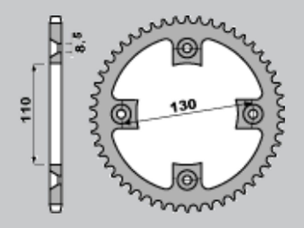 Jr Zębatka Tylna Aluminiowa Anodowana 4306 56 Honda Cr 80 85 '85-'07 Kolor