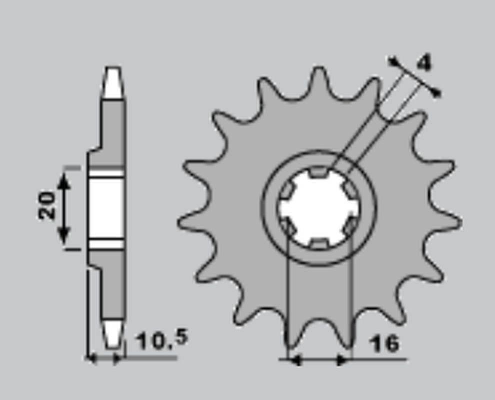 Jr Zębatka Przednia 799 14 Suzuki Vl 125/ Gz 125 Jtf410.14
