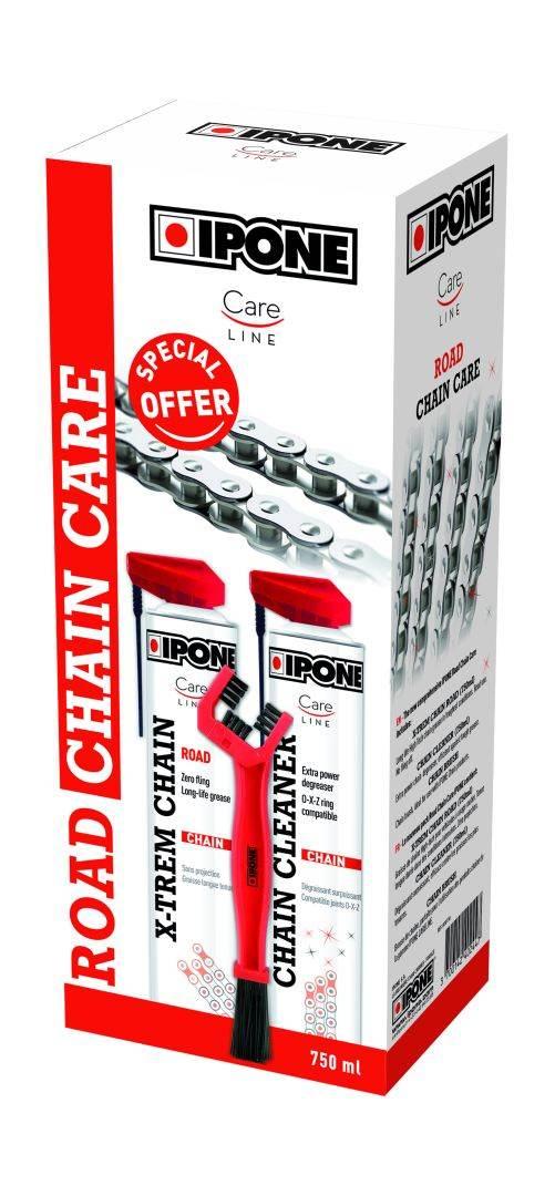 Ipone Road Chain Care Zestaw Do Czyszczenia I Smarowania Łańcucha 2 X 750Ml