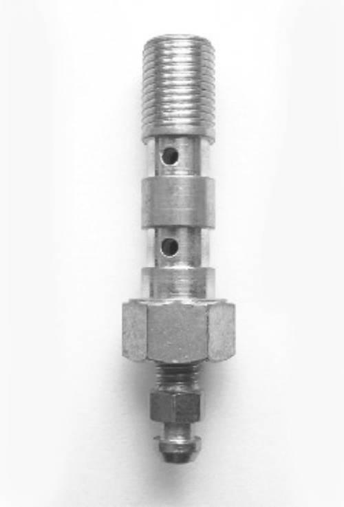 Fren Tubo Śruba Długa Z Odpowietrznikiem Podwójna M10X1 Drobny Gwint