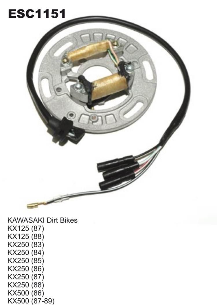 Electrosport Uzwojenie Alternatora Stator Kawasaki Kx 125 '87-'88, 250 '83-