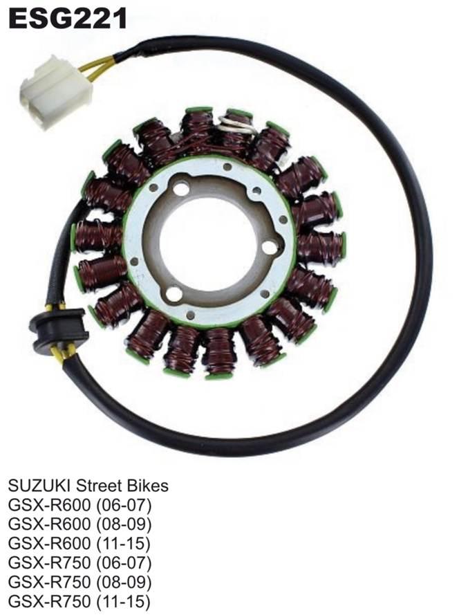 Electrosport Uzwojenie Alternatora Stator Suzuki Gsxr 600 '06-'17, Gsxr 750