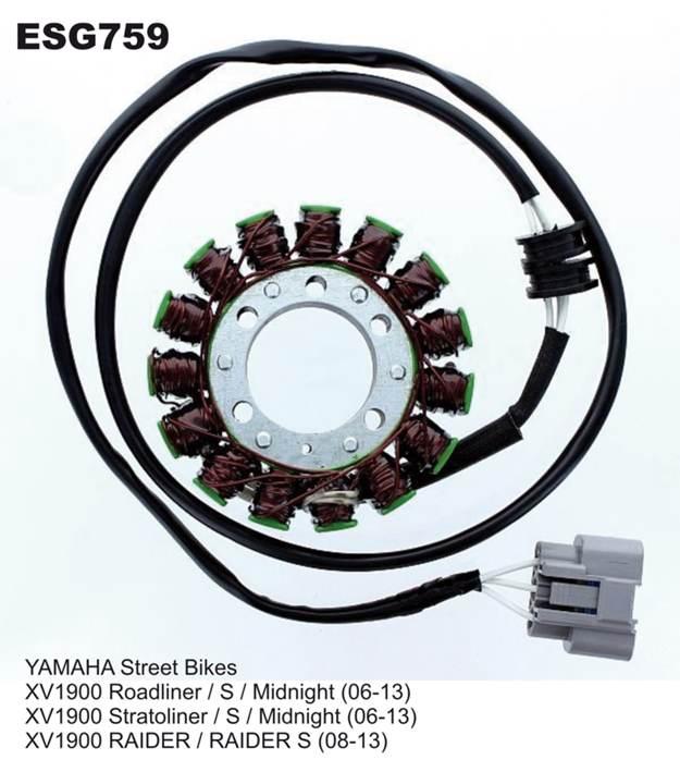 Electrosport Uzwojenie Alternatora Stator Yamaha Xv 1900 Roadliner Stratoli
