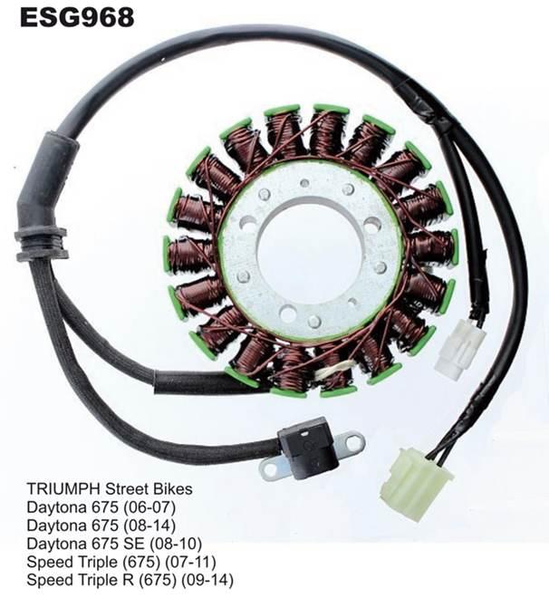 Electrosport Uzwojenie Alternatora Stator Triumph Daytona 675 06-14 Street