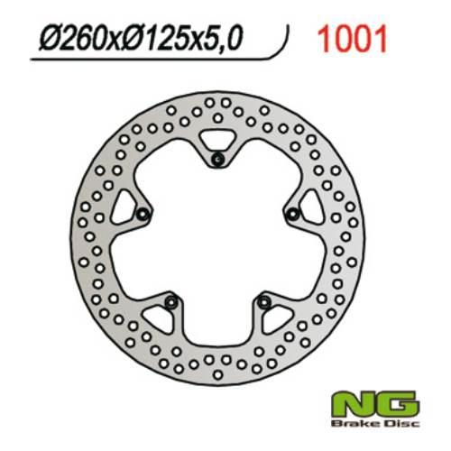 Ng Tarcza Hamulcowa Przód Piaggio 125/250/400/500 260X125X5