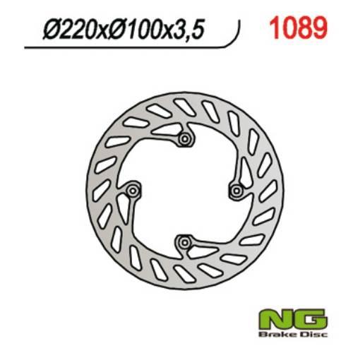 Ng Tarcza Hamulcowa Tył Beta 50/125 Sm/ Enduro '06-12 220X100X3,5 4X6,5Mm