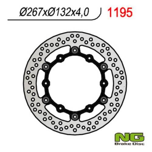 Ng Tarcza Hamulcowa Przód Yamaha Rd/Xz/Fz/Xj/Fzx/Xv Pływająca 267X132X4