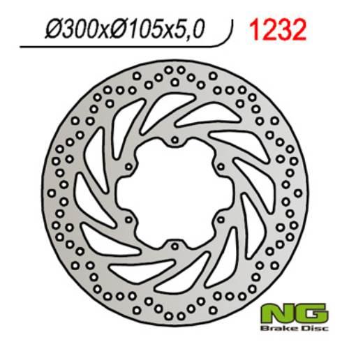 Ng Tarcza Hamulcowa Przód Bmw F 650 Gs/X 300X105X5 F 800Gs '13-'16 6X6,5Mm