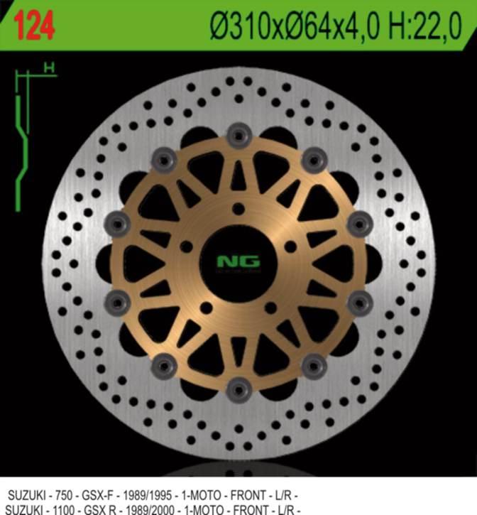 Ng Tarcza Hamulcowa Przód Suzuki Gsxr 1100 '89-'00, Gsxr 750 '89-'95 310X64