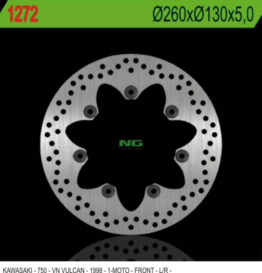 Ng Tarcza Hamulcowa Przód Kawasaki Vn750 Vulcan 260X130X5Mm 7 Otworów Śr.10