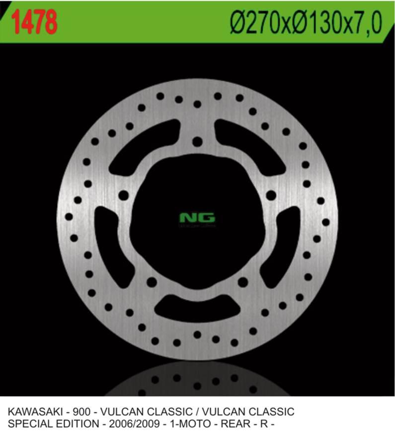 Ng Tarcza Hamulcowa Tył Kawasaki Vn 900 Classic '07-'15, Vn 900Tourer '14-'