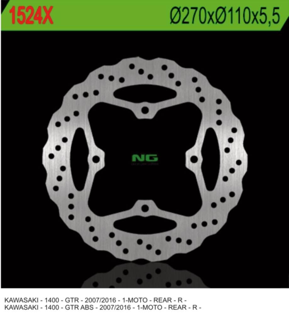 Ng Tarcza Hamulcowa Tył Kawasaki Gtr 1400 '07-'18 270X110X5,5Mm 4 Otwory 10