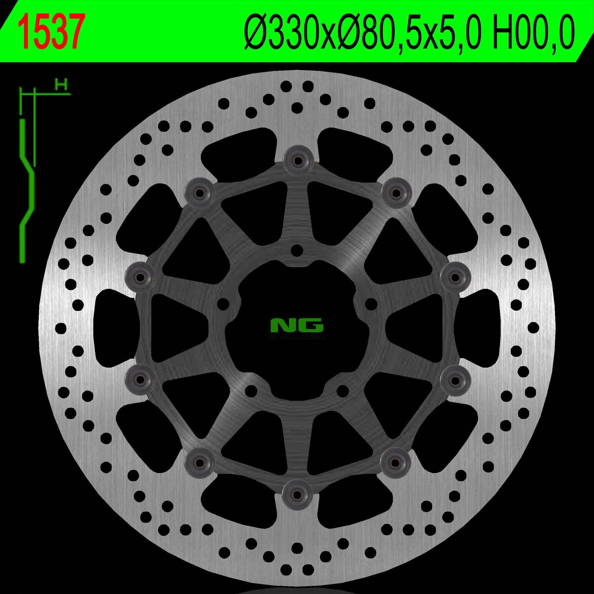 Ng Tarcza Hamulcowa Przód Kawasaki Zx 10R 16-18 330X80,5X5 5X10,5Mm