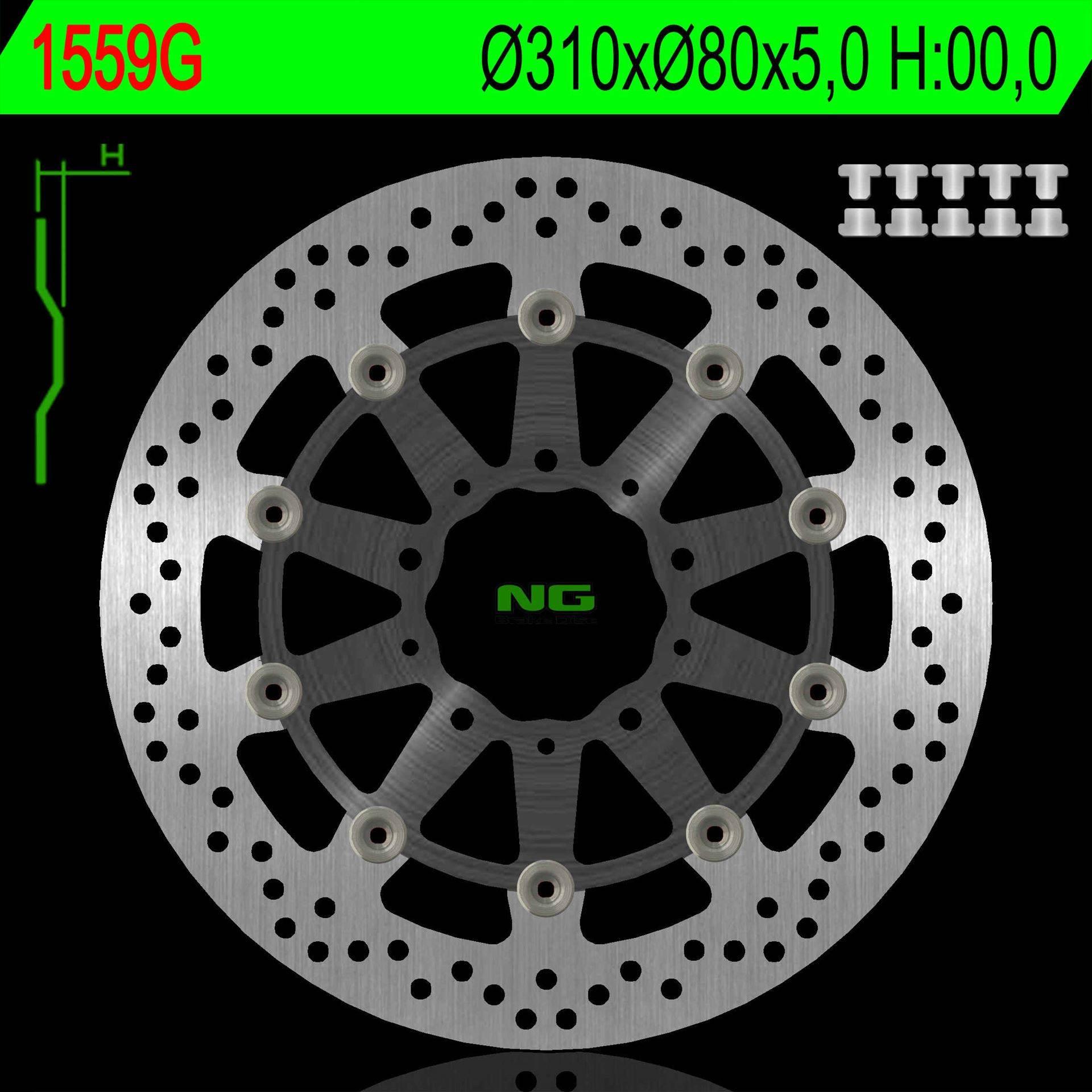Ng Tarcza Hamulcowa Przód Kawasaki Z 1000 Abs 15-17, Z 1000 15-17, Zx6R 13-
