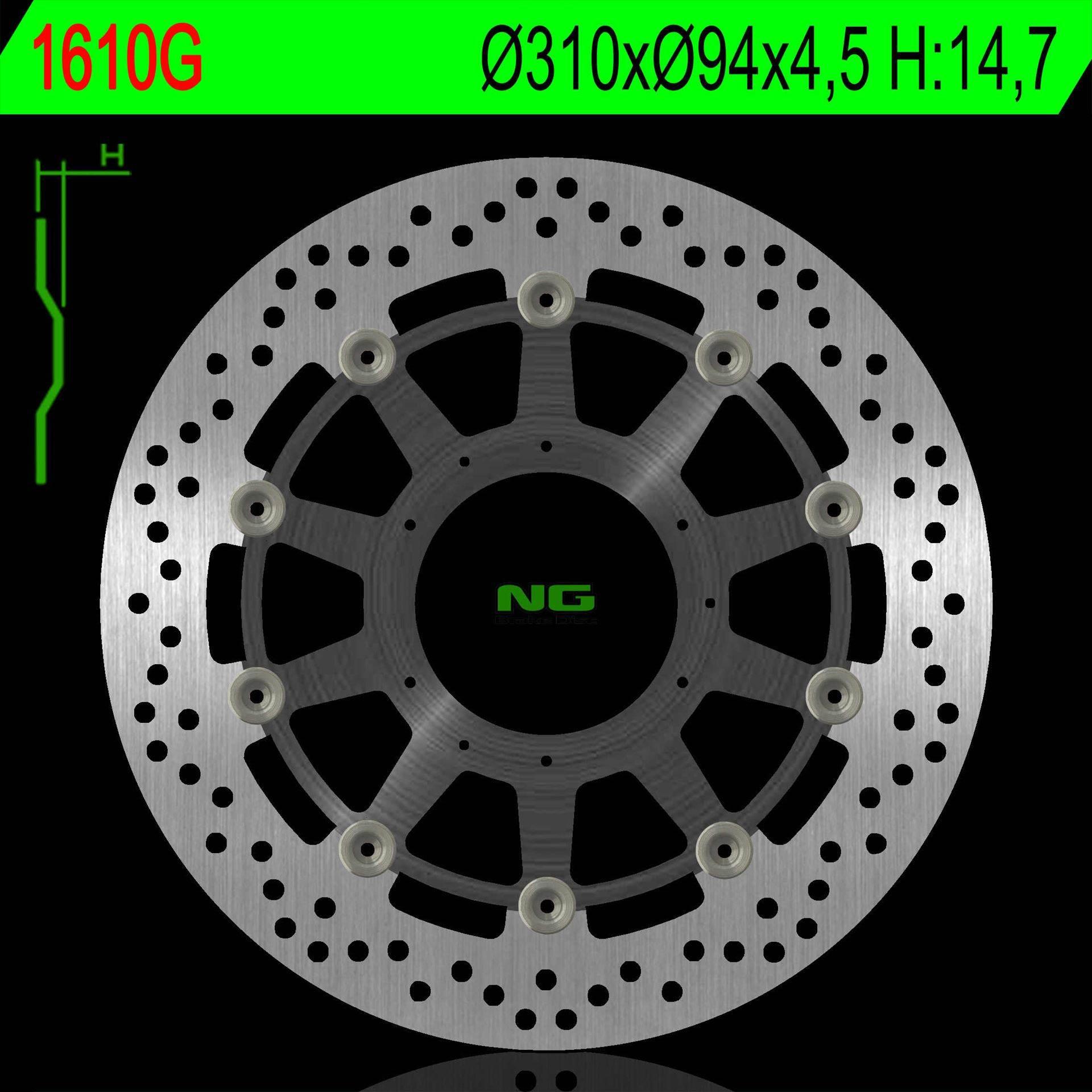 Ng Tarcza Hamulcowa Przód Honda Cb 1000R Abs 08-17 310X94X4,5Mm 6X6,5Mm
