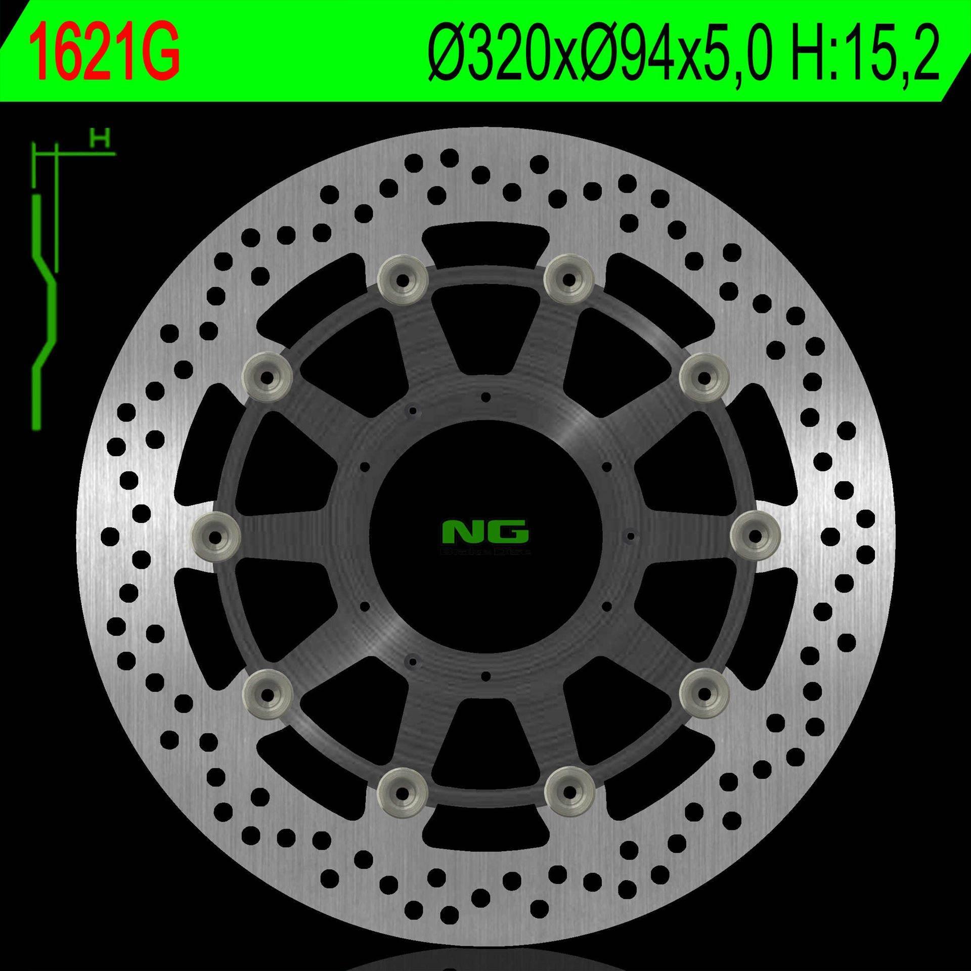 Ng Tarcza Hamulcowa Przód Honda Cbr 1000Rr 09-16 Abs Srodek Aluminiowy 320X