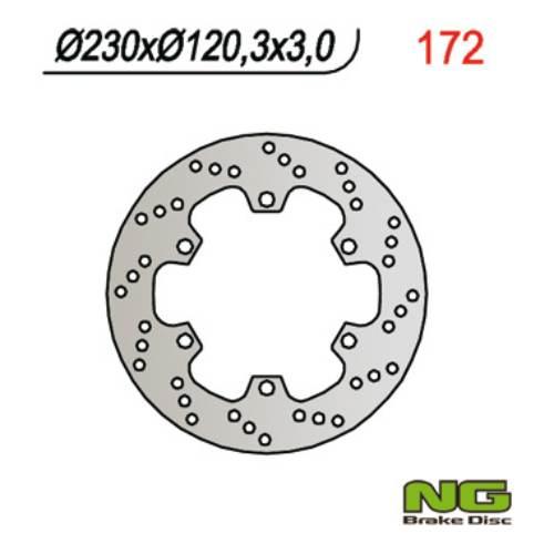 Ng Tarcza Hamulcowa Przód Kawasaki Kmx 125 86-03 230X120X4 6 Otworów Śr.10