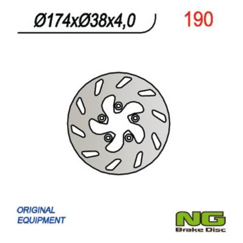Ng Tarcza Hamulcowa Przód Italjet Skuter 174X38X4 5X6,5Mm