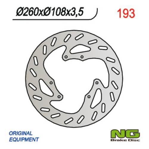 Ng Tarcza Hamulcowa Przód Derbi 50/125, Gas Gas 125-450 260X108X3,5