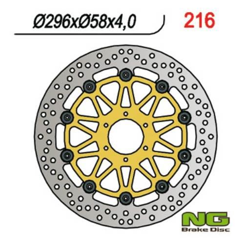 Ng Tarcza Hamulcowa Przód Honda Cbr 600/900, Vtr 1000F 296X58X4 6X6,5Mm Pły