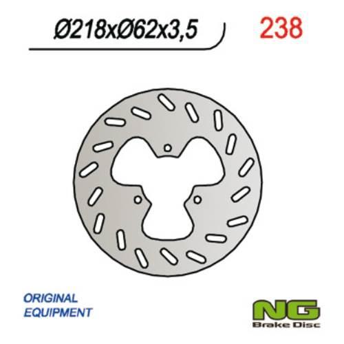 Ng Tarcza Hamulcowa Tył Derbi 50/125, Gas Gas 125/450 218X62X3,5 3 Otwory Ś