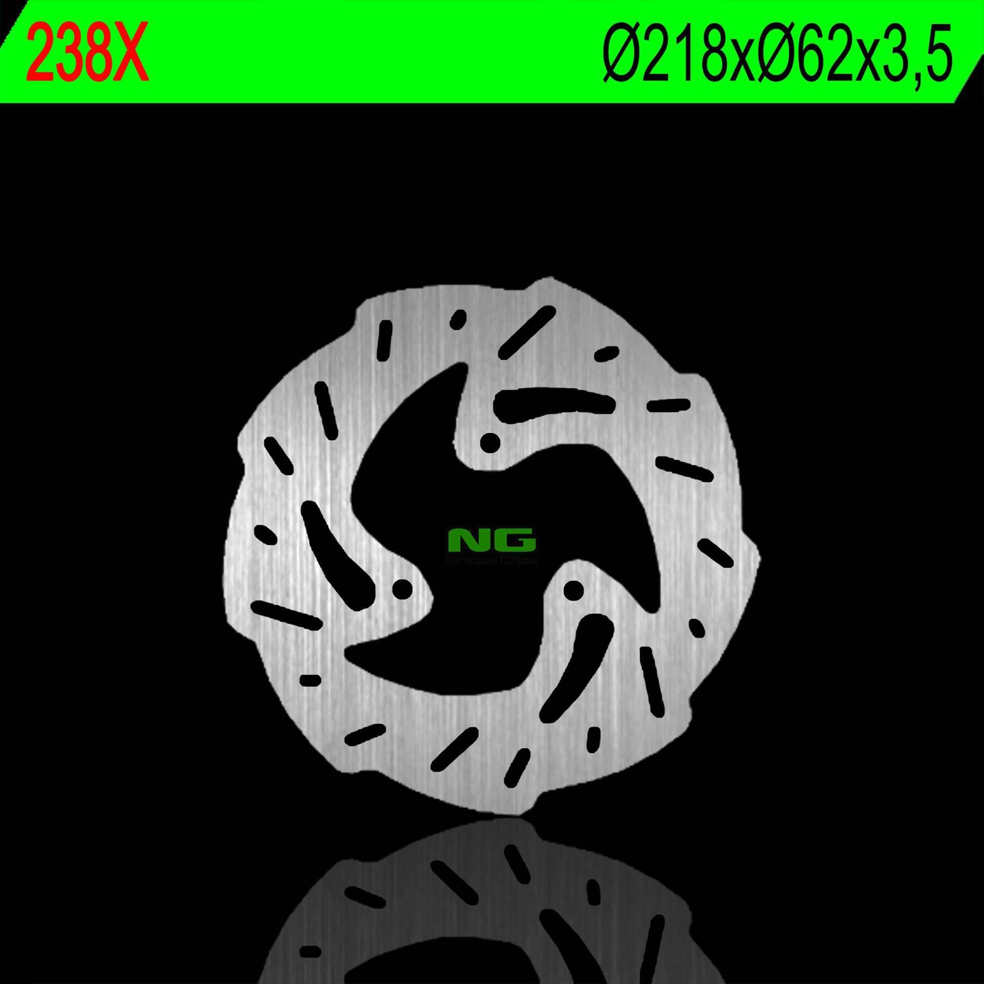 Ng Tarcza Hamulcowa Tył Derbi 50/125, Gas Gas 125/450 218X62X3,5Mm 3X10,5Mm