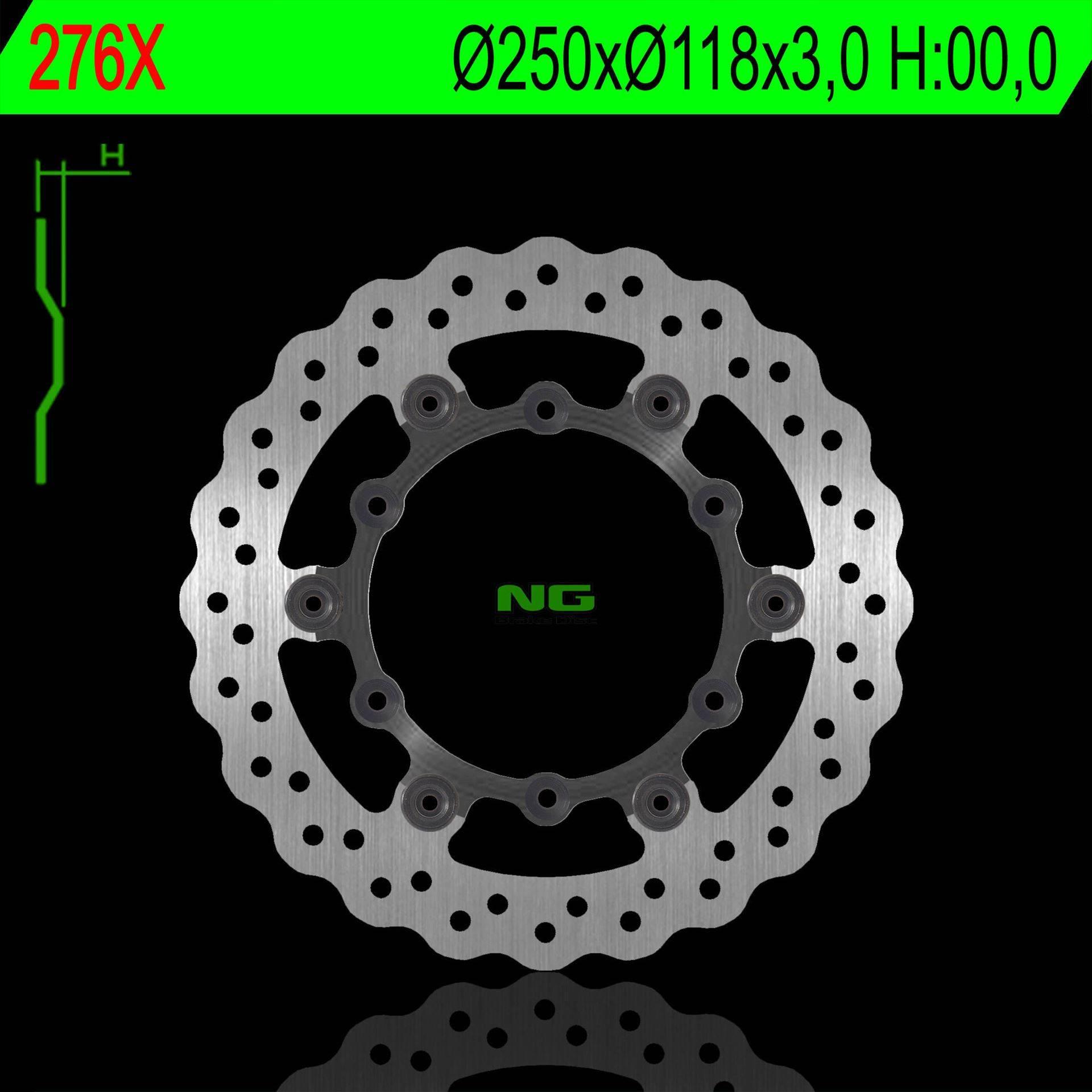 Ng Tarcza Hamulcowa Przód Yamaha Yz/Yzf 01-16, Wrf 02-17 Pływająca 250X118X