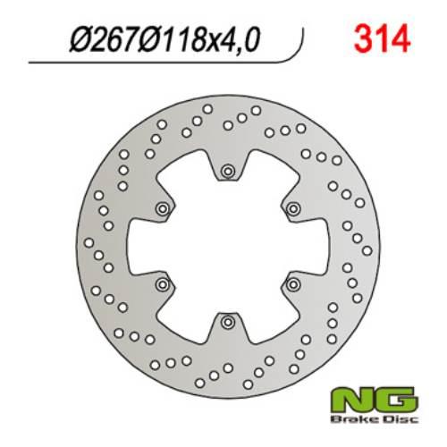 Ng Tarcza Hamulcowa Przód Yamaha Tt 600R 98-07 267X118X4 Ttr600, Tt600