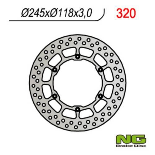 Ng Tarcza Hamulcowa Przód Yamaha Yz/Yzf/Wrf 245X118X3 6X6,5Mm