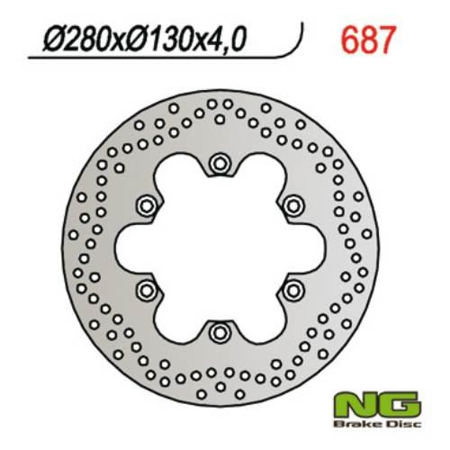 Ng Tarcza Hamulcowa Przód Kawasaki Er 5, Gpz 750/ 900 280X130X4,5 6X10,5Mm
