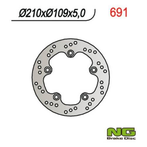Ng Tarcza Hamulcowa Tył Suzuki An 250 98-03, An 400 98-02 210X109X5 5X10,5M