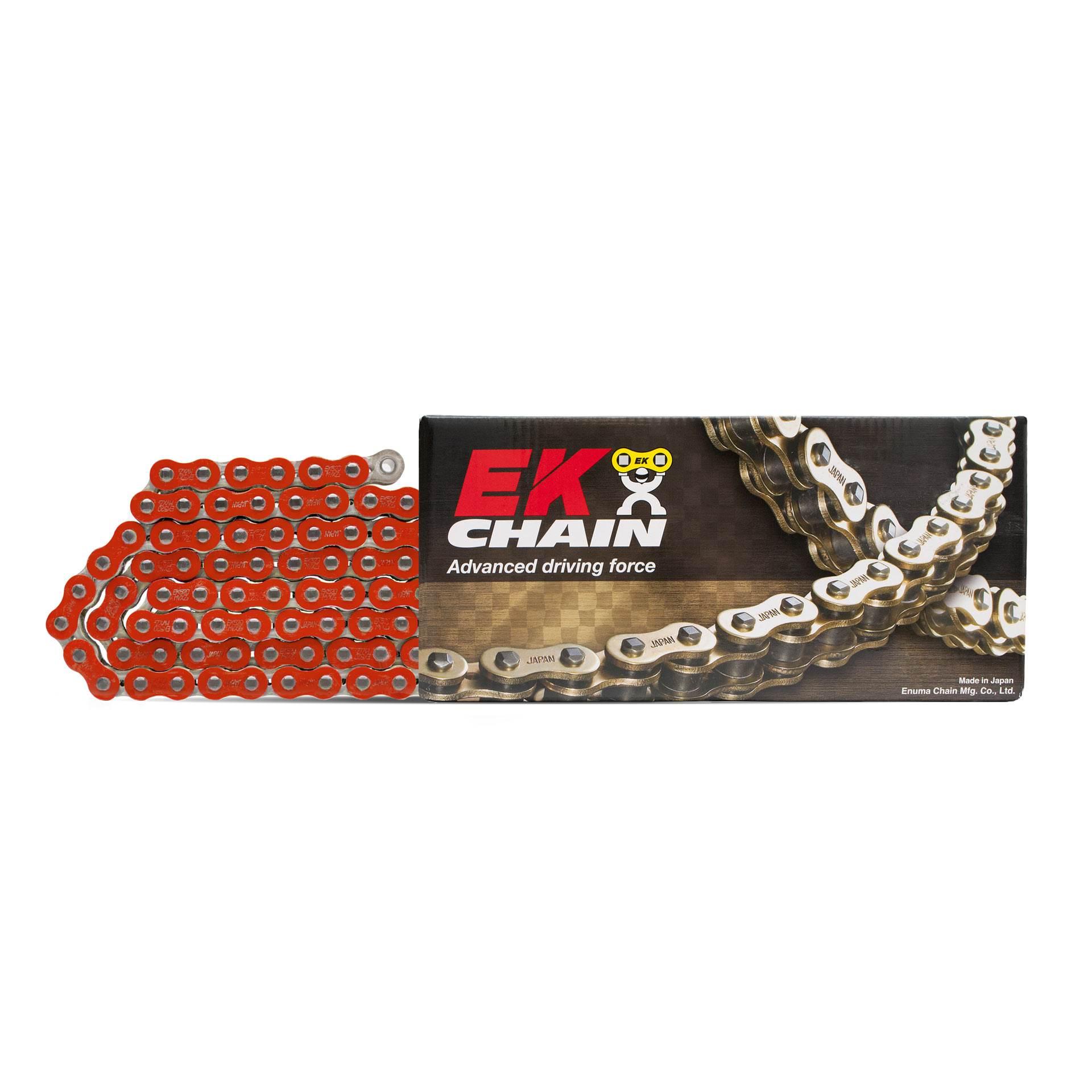 Ek Łańcuch Napędowy Ek525Mvxz2 120 Qx-Ring Kolor Czerwony Do 1000Ccm 41,8Kn