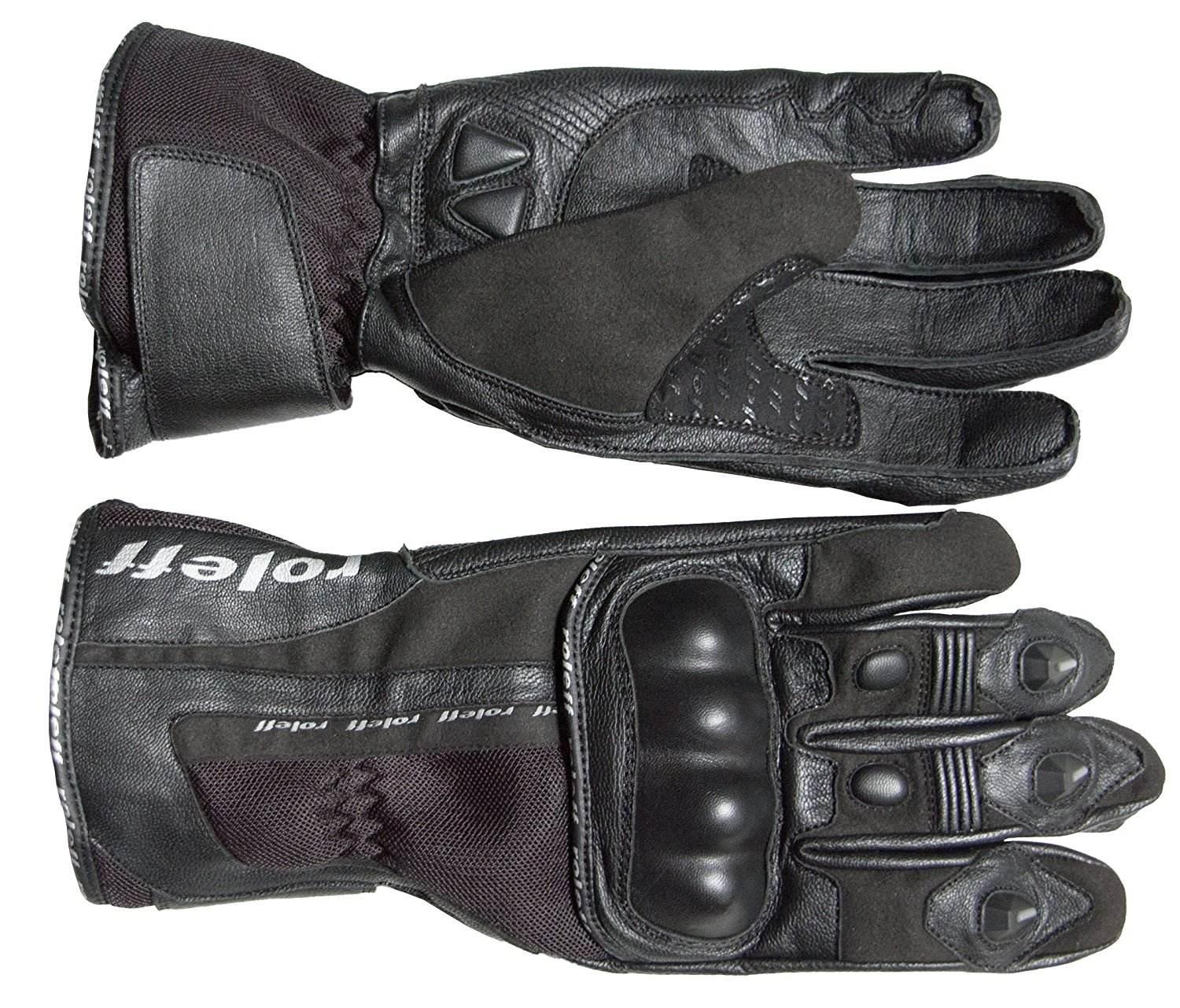 Roleff Rękawice Skórzane Letnie Model Ro45 Kolor Czarny Rozmiar L