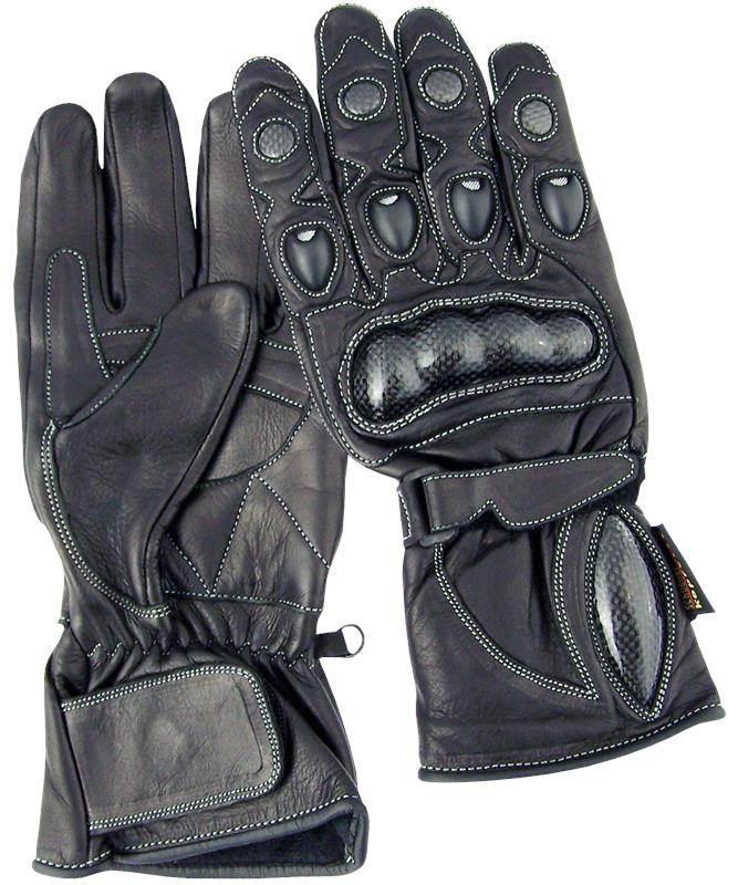 Roleff Rękawice Sportowe Skórzane Długie Model Ro61A Kolor Czarny Rozmiar L