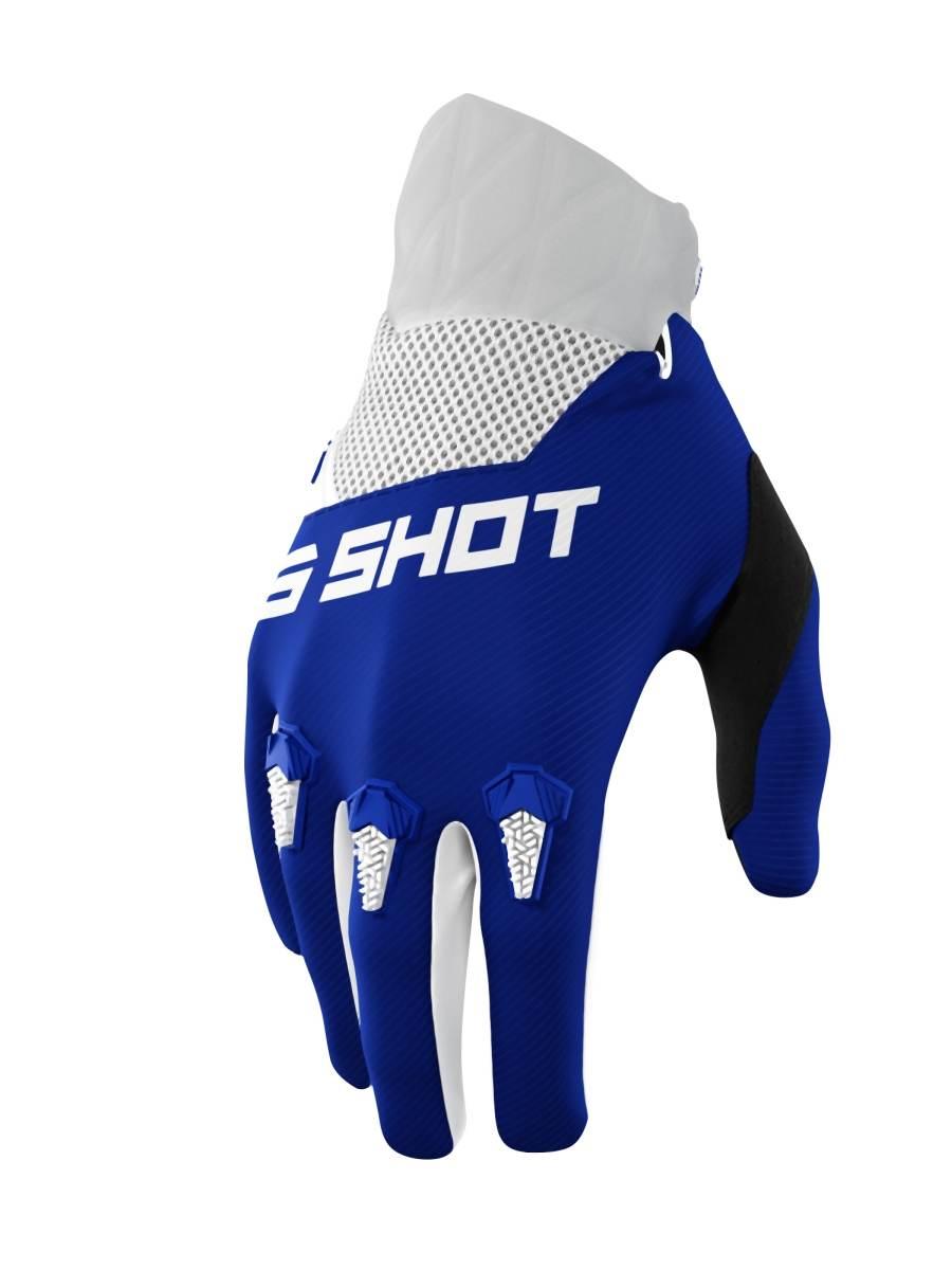 Shot Racing Rękawice Moto Devo Blue Kolor Niebieski/Biały Rozmiar 10
