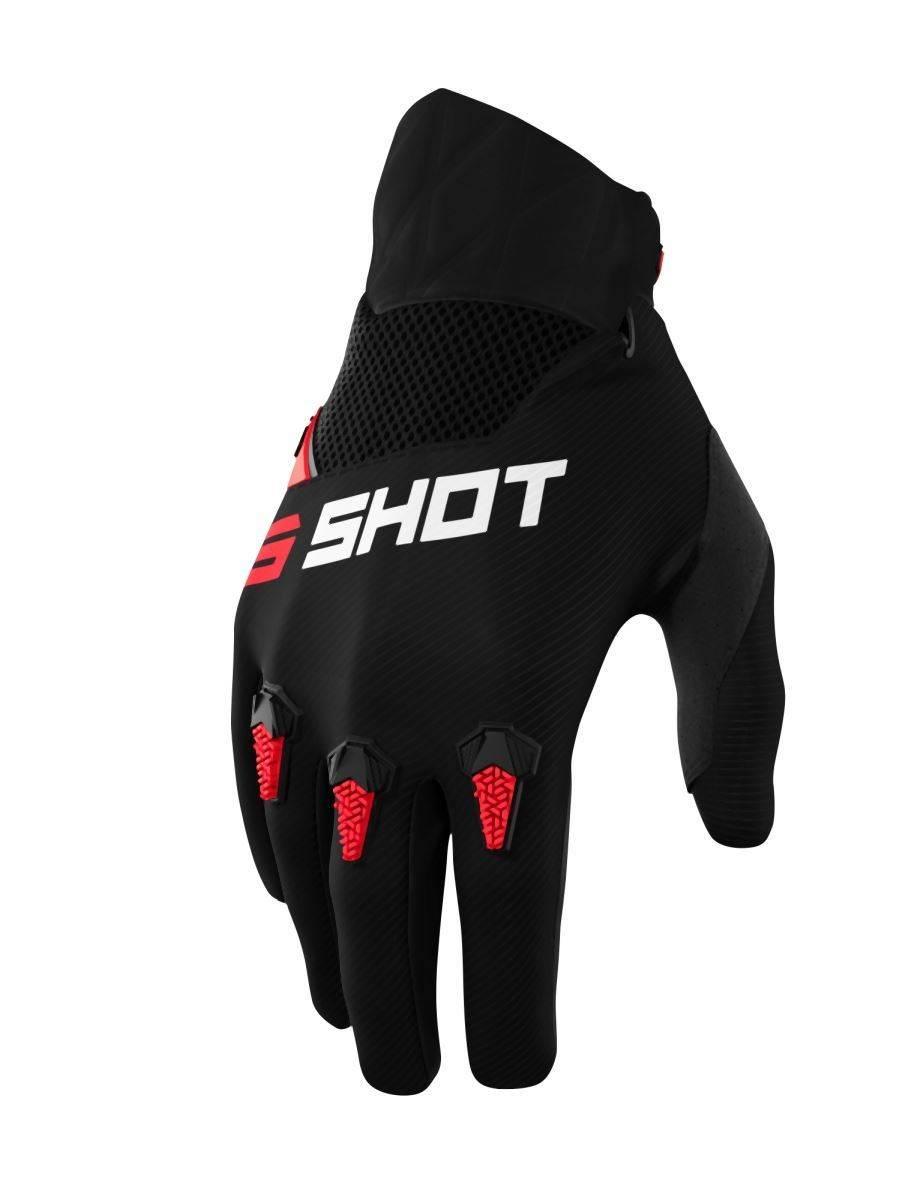 Shot Racing Rękawice Moto Devo Red Kolor Czarny/Czerwony Rozmiar 09