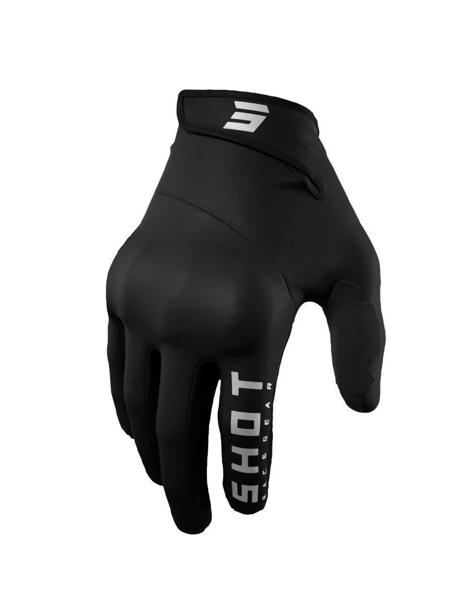 Shot Racing Rękawice Softshell Zimowe Trainer Ce 2.0 Black Kolor Czarny/Sza