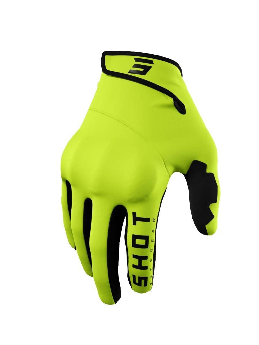 Shot Racing Rękawice Softshell Zimowe Trainer Ce 2.0 Neon Yellow Kolor Żółt