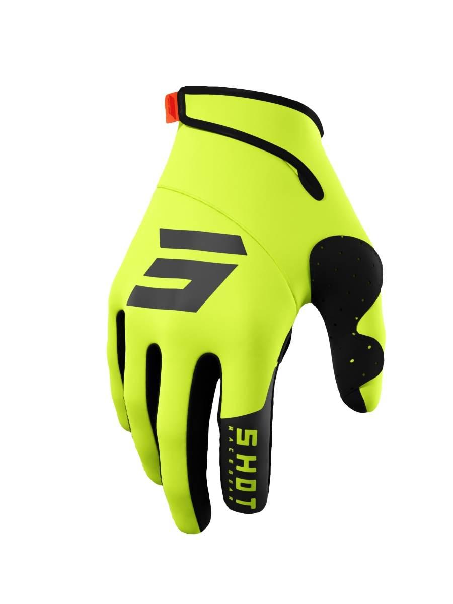 Shot Racing Rękawice Softshell Zimowe Trainer 2.0 Neon Yellow Kolor Zółty N