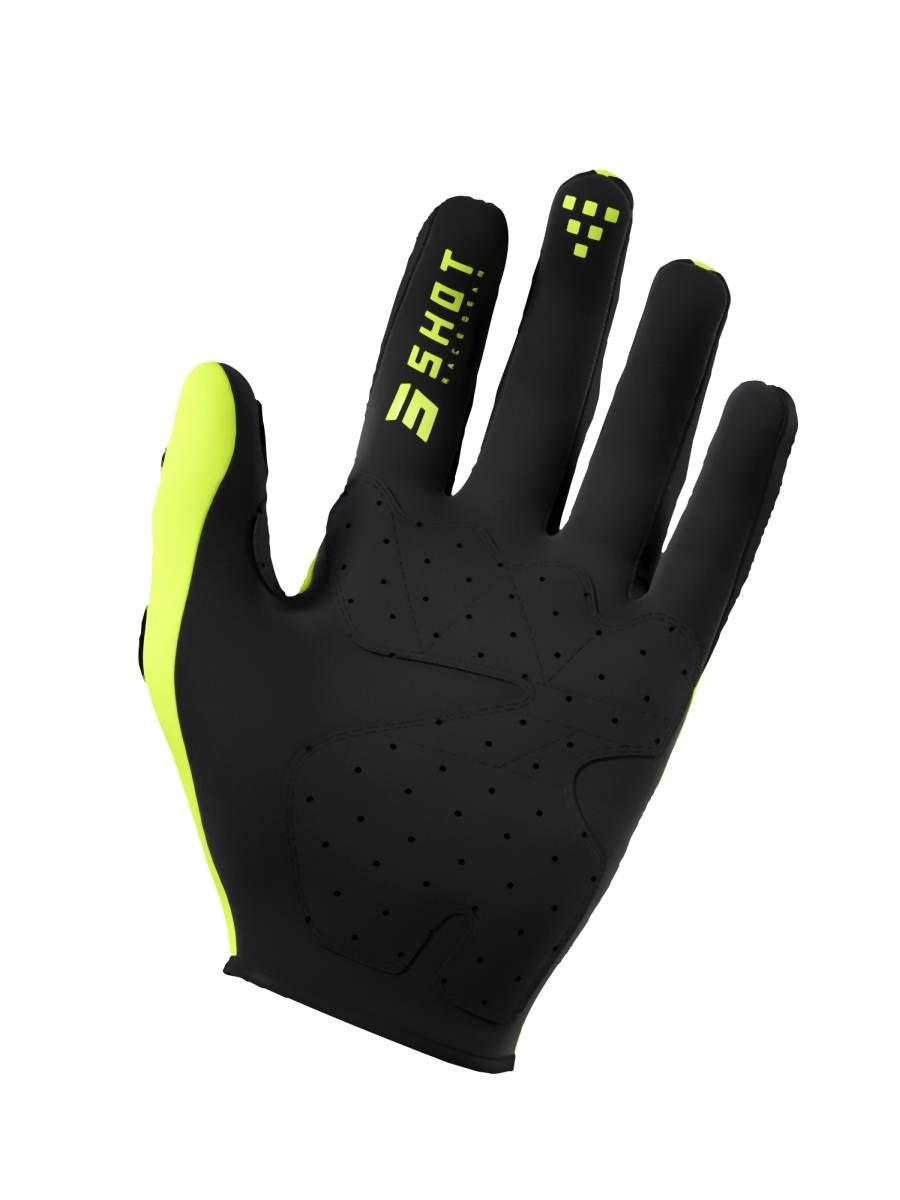 Shot Racing Rękawice Softshell Zimowe Trainer 2.0 Neon Yellow Kolor Zółty N - zdjęcie 2