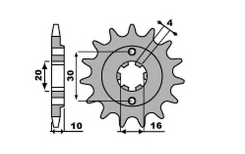 Jr Zębatka Przednia 720 13 Cagiva 125 W8/Freccia/Planet/Mito/Rapror '85-10'