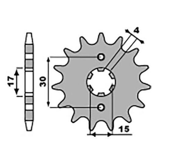 Jr Zębatka Przednia 274 15 Honda Mtx 80R '87-'92 27415Jt Łańc. 428