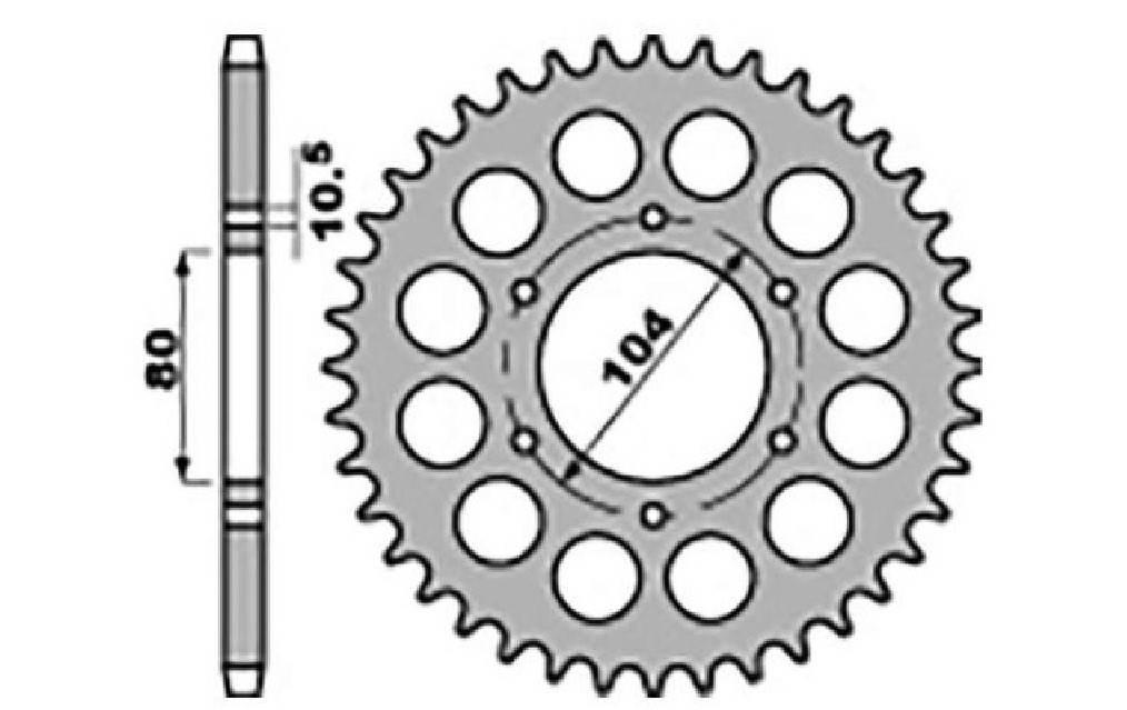 Jr Zębatka Tylna 501 32 Kawasaki Z 750 C 80-87, Gpz 1100 81-85 Łańc. 630