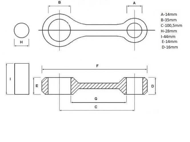Namura Korbowód Yamaha X-Max/X-City 125 '06-'16,Yzf 125 '08-'16,Wr 125X '09 - zdjęcie 2